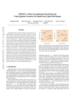 EPINET: A Fully-Convolutional Neural Network Using Epipolar Geometry for
  Depth from Light Field Images