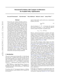 Structured Evolution with Compact Architectures for Scalable Policy
  Optimization
