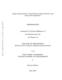Image Segmentation Using Subspace Representation and Sparse
  Decomposition