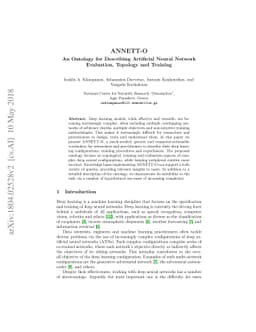 ANNETT-O: An Ontology for Describing Artificial Neural Network
  Evaluation, Topology and Training