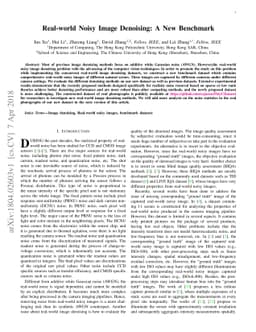 Real-world Noisy Image Denoising: A New Benchmark