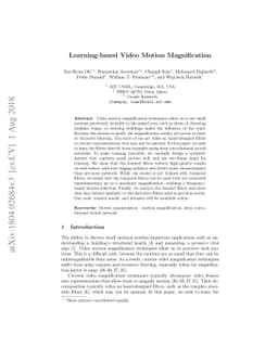 Learning-based Video Motion Magnification