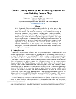 Ordinal Pooling Networks: For Preserving Information over Shrinking
  Feature Maps