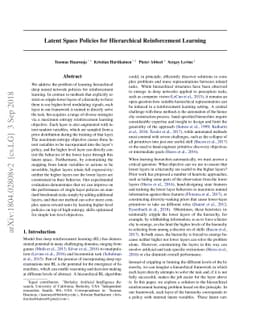 Latent Space Policies for Hierarchical Reinforcement Learning