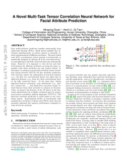 A Novel Multi-Task Tensor Correlation Neural Network for Facial
  Attribute Prediction