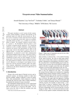 Viewpoint-aware Video Summarization