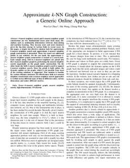 Approximate k-NN Graph Construction: a Generic Online Approach