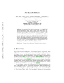 The Sound of Pixels