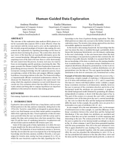 Human-Guided Data Exploration