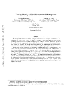 Testing Identity of Multidimensional Histograms