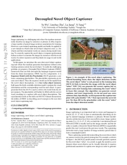 Decoupled Novel Object Captioner