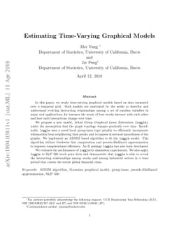 Estimating Time-Varying Graphical Models