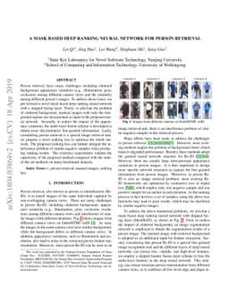 MaskReID: A Mask Based Deep Ranking Neural Network for Person
  Re-identification