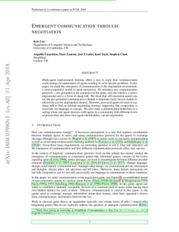 Emergent Communication through Negotiation