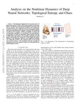 Analysis on the Nonlinear Dynamics of Deep Neural Networks: Topological
  Entropy and Chaos