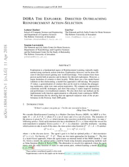 DORA The Explorer: Directed Outreaching Reinforcement Action-Selection