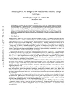 Ranking CGANs: Subjective Control over Semantic Image Attributes