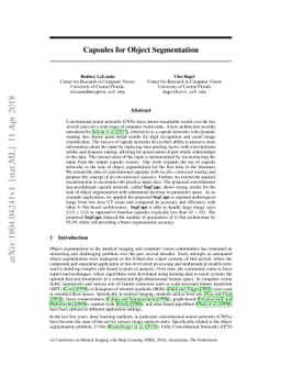 Capsules for Object Segmentation