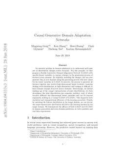 Causal Generative Domain Adaptation Networks