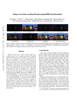 Image Correction via Deep Reciprocating HDR Transformation
