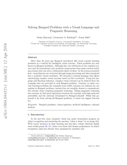Solving Bongard Problems with a Visual Language and Pragmatic Reasoning