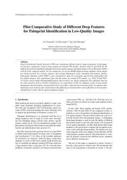 Pilot Comparative Study of Different Deep Features for Palmprint
  Identification in Low-Quality Images