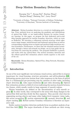Deep Motion Boundary Detection