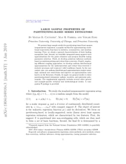 Large Sample Properties of Partitioning-Based Series Estimators
