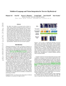 Multilevel Language and Vision Integration for Text-to-Clip Retrieval