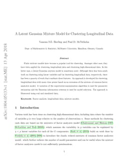 A Latent Gaussian Mixture Model for Clustering Longitudinal Data