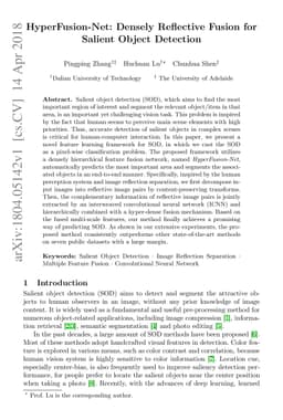 HyperFusion-Net: Densely Reflective Fusion for Salient Object Detection