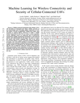Machine Learning for Wireless Connectivity and Security of
  Cellular-Connected UAVs