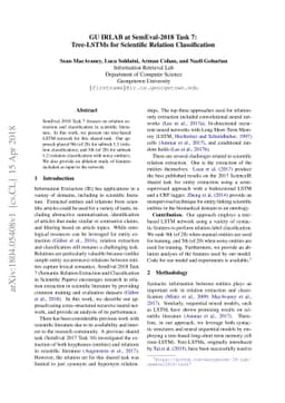 GU IRLAB at SemEval-2018 Task 7: Tree-LSTMs for Scientific Relation
  Classification