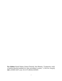 Comparative study of motion detection methods for video surveillance
  systems