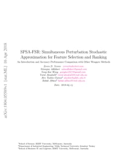 SPSA-FSR: Simultaneous Perturbation Stochastic Approximation for Feature
  Selection and Ranking