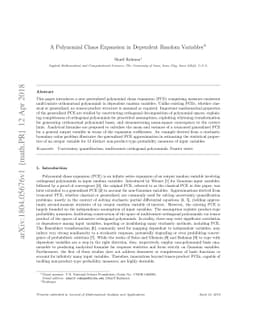 A Polynomial Chaos Expansion in Dependent Random Variables
