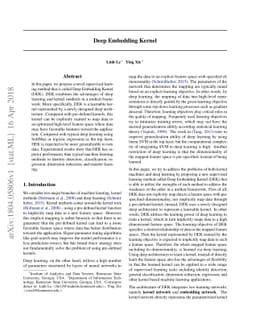 Deep Embedding Kernel