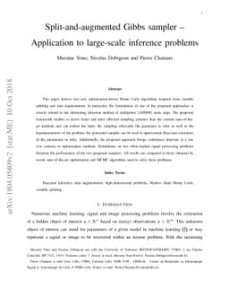 Split-and-augmented Gibbs sampler - Application to large-scale inference
  problems