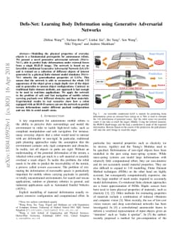 Defo-Net: Learning Body Deformation using Generative Adversarial
  Networks
