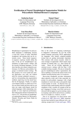 Fortification of Neural Morphological Segmentation Models for
  Polysynthetic Minimal-Resource Languages