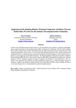Application of the Ranking Relative Principal Component Attributes
  Network Model (REL-PCANet) for the Inclusive Development Index Estimation