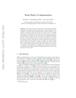 Deep Object Co-Segmentation
