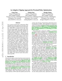An Adaptive Clipping Approach for Proximal Policy Optimization