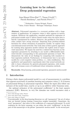 Learning how to be robust: Deep polynomial regression