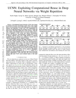 UCNN: Exploiting Computational Reuse in Deep Neural Networks via Weight
  Repetition