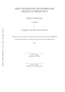 Deep Generative Networks For Sequence Prediction
