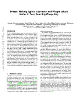 DPRed: Making Typical Activation and Weight Values Matter In Deep
  Learning Computing