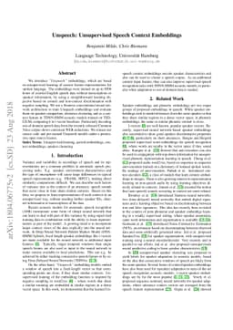 Unspeech: Unsupervised Speech Context Embeddings