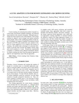 A-CCNN: adaptive ccnn for density estimation and crowd counting