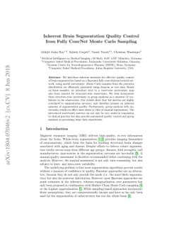 Inherent Brain Segmentation Quality Control from Fully ConvNet Monte
  Carlo Sampling
